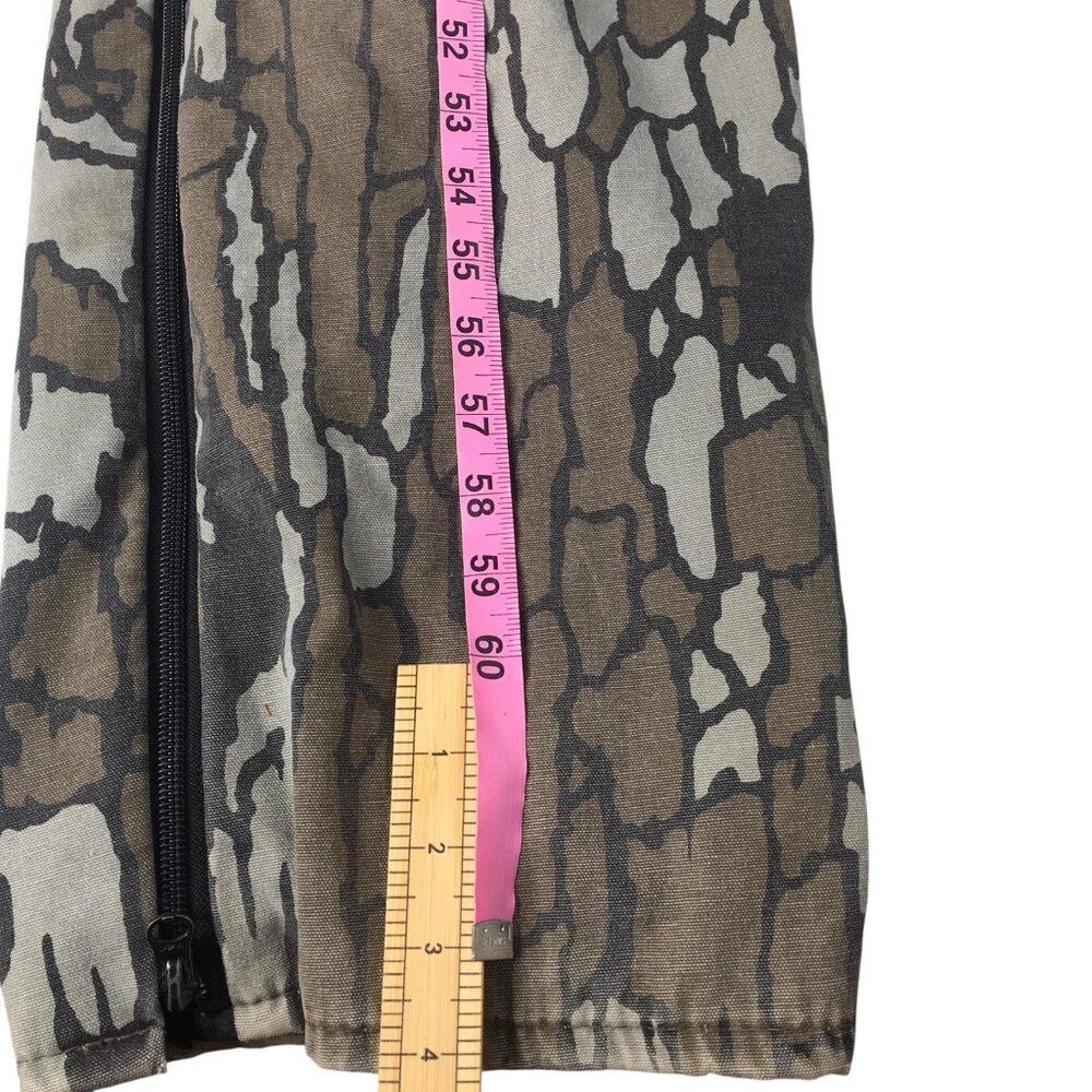 Vintage Cabela's Coveralls Mens Large Treebark Camo Hunting Overalls Zip 80s - Picture 7 of 16